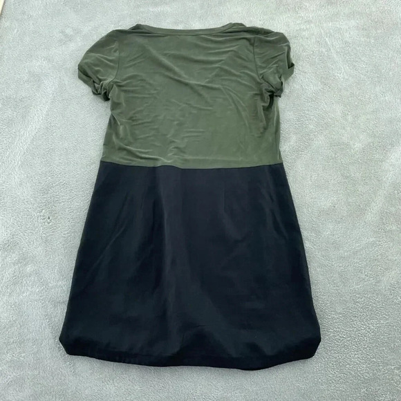 Dolan Left Coast Collection Two-Tone V-Neck Dress Size M Cupro & Tencel 0934 - Picture 2 of 8